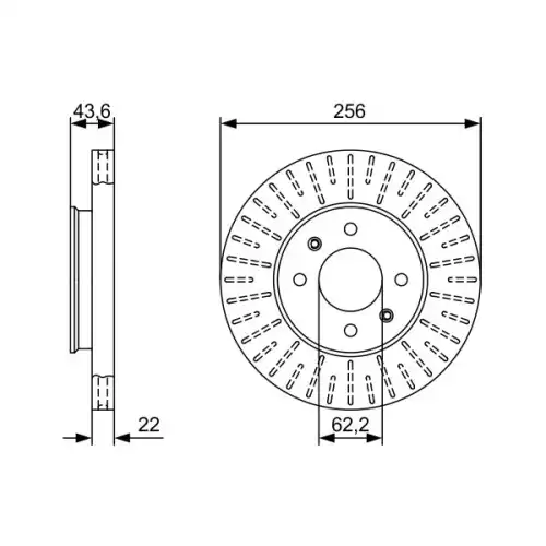 BOSCH Ön Fren Diski Havalı (2564) 0986479V96