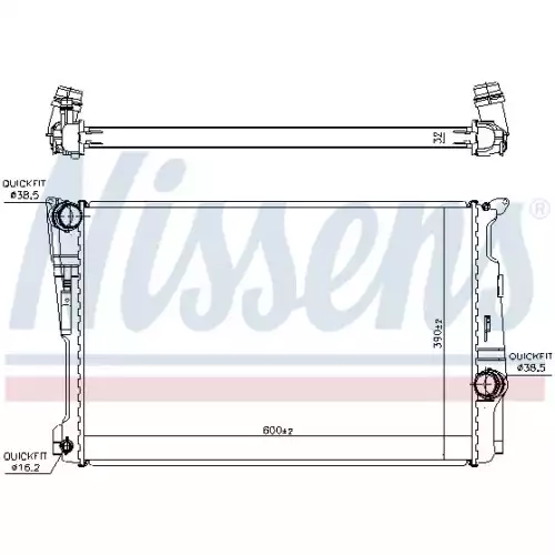 NISSENS Motor Su Radyatörü Otomatik 60809