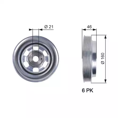 GATES Krank Kasnağı TVD1081