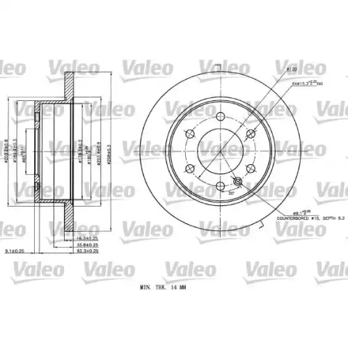 VALEO Arka Fren Diski 187142