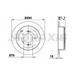 BRAXIS Arka Fren Diski 284Mm AE0243