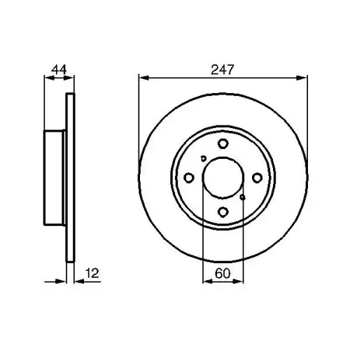 BOSCH Ön Fren Diski 247mm Takım 0986478729