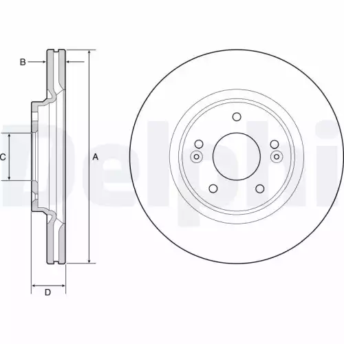 DELPHI Ön Fren Diski Karbon Kaplamalı 305 5 BG4931C