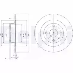 DELPHI Arka Fren Diski Düz 261 4 BG3556