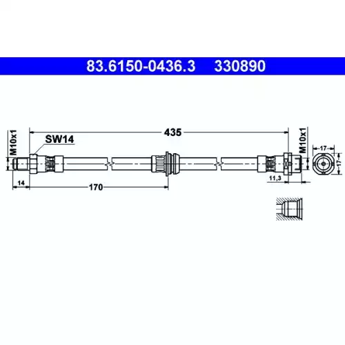 ATE Fren Balata Sacı Arka 83.6150-0436.3