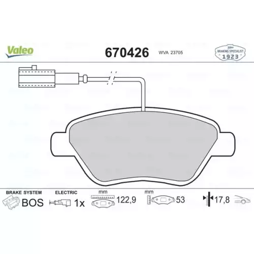 VALEO Ön Fren Balatası 670426