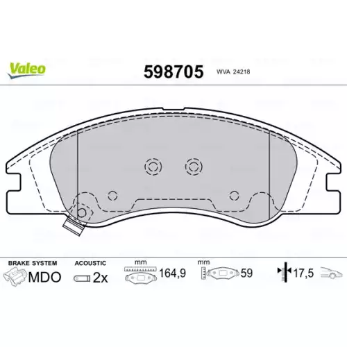 VALEO Ön Fren Balatası Tk 598705