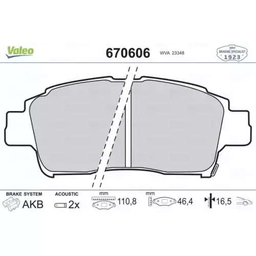 VALEO Ön Fren Balatası Tk 670606