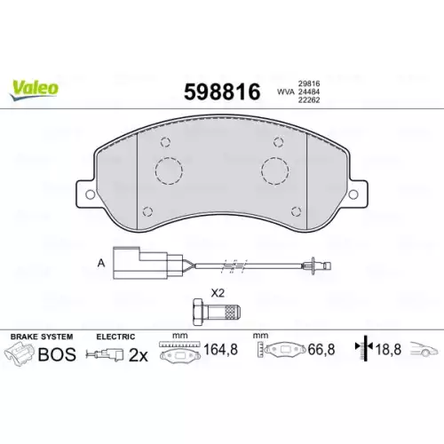 VALEO Ön Fren Balatası Tk 598816