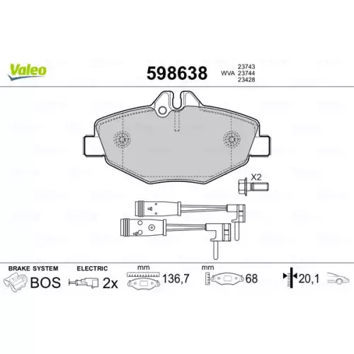 VALEO Ön Fren Balatası Tk 598638