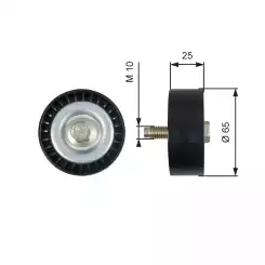 GATES V Kayış Gergi Rulmanı T36322