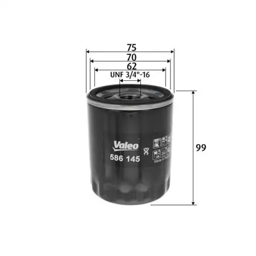 VALEO Yağ Filtre 586145