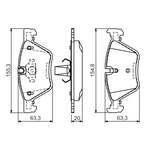 BOSCH Ön Fren Balatası Tk 0986494118