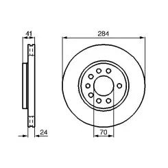 BOSCH Fren Diski Havalı Ön 284Mm 0986478717