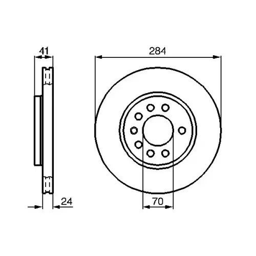 BOSCH Fren Diski Havalı Ön 284Mm 0986478717