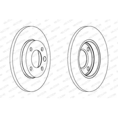 FERODO Ön Fren Diski düz (239 4) DDF103