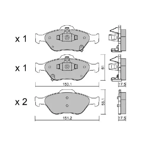 AISIN Ön Fren Balatası Tk D2271M BPTO-1002