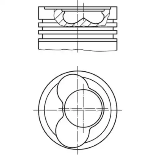 MAHLE Piston+Segman 0.50 79.51Mm 030 66 02