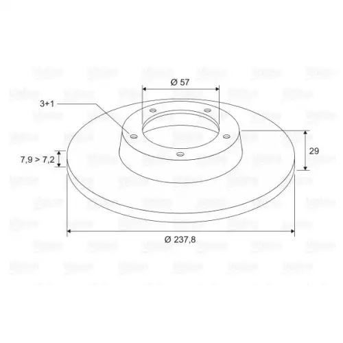 VALEO Ön Fren Diski 238mm 186130