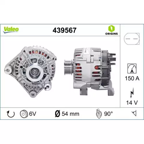 VALEO Alternatör Komple 439567