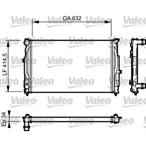 VALEO Motor Su Radyatörü Otomatik Manuel Klimalı 732361