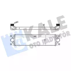 KALE Turbo Radyatörü Intercooler Aluminyum Plastik Brazing 345000