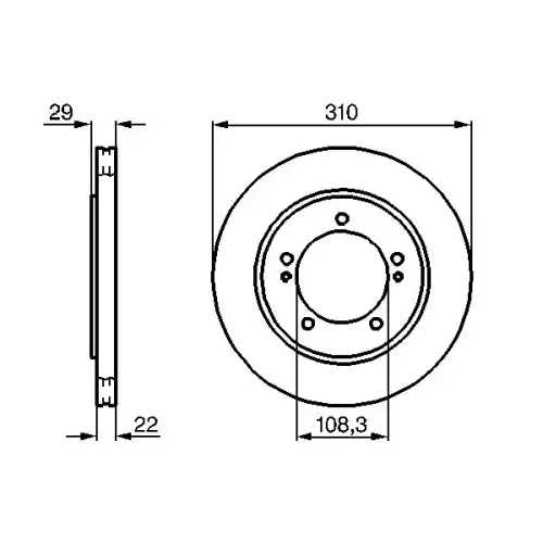 BOSCH Fren Diski Havalı Ön 310 5Mm 0986478839