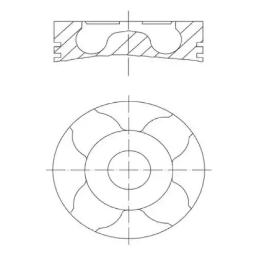 MAHLE Piston+Segman Std 75.00Mm 040 06 00