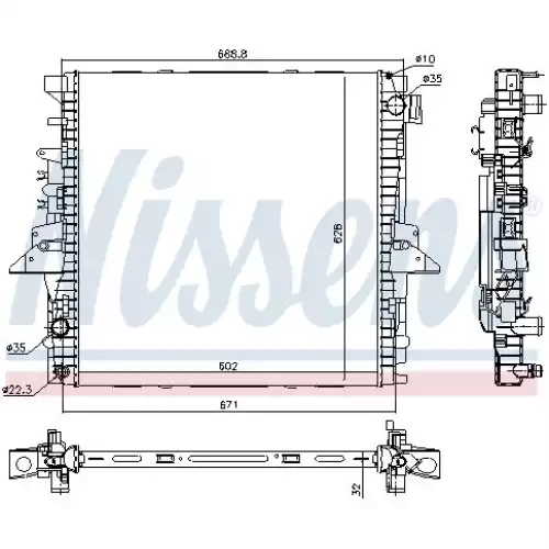 NISSENS Motor Su Radyatörü 64333