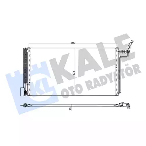 KALE OTO RADYATÖR Klima Radyatörü Condanser 357755