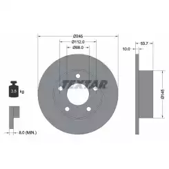 TEXTAR Arka Fren Diski 92090803