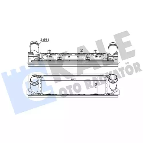 KALE Turbo Radyatörü İntercooler 344825