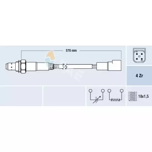 FAE Lamda Oksijen Sensörü 570Mm FAE 77212