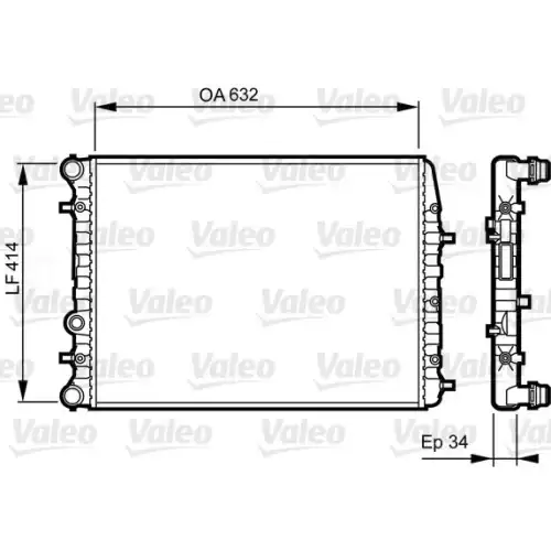 VALEO Motor Su Radyatörü Otomatik Manuel 732864