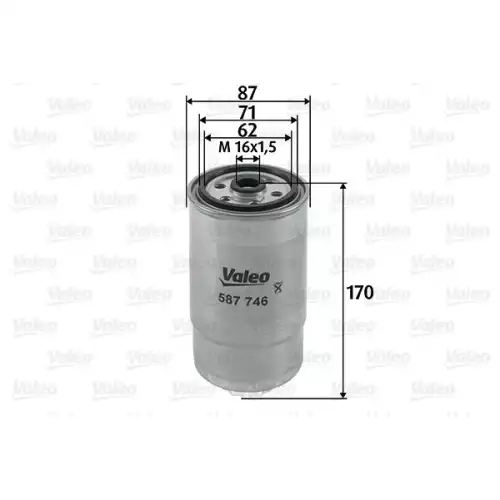 VALEO Yakıt Filtre Mazot 587746