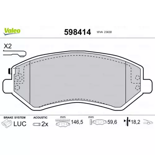 VALEO Ön Fren Balatası 598414