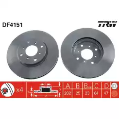 TRW Ön Fren Diski Havalı 282.4mm DF4151