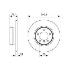 BOSCH Ön Fren Diski 310mm Havalı Yüksek Karbon Alasımlı 0986479S29