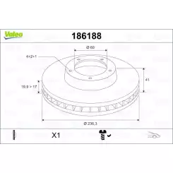 VALEO Ön Fren Diski Takım 186188