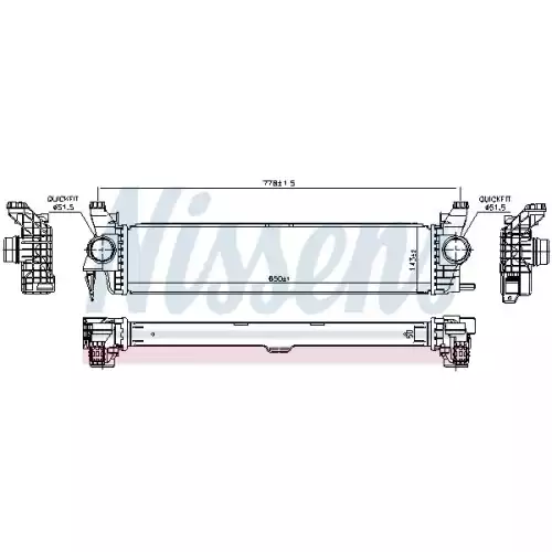 NISSENS Turbo İntercool Radyatörü 96016