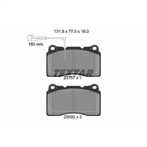 TEXTAR Ön Fren Balatası 2375701
