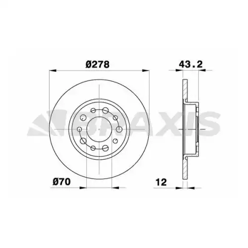 BRAXIS Arka Fren Diski AE0346