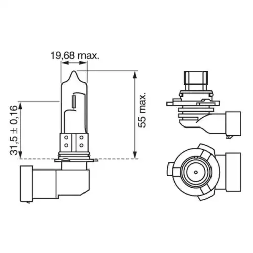 BOSCH Ampül Eco Hb3 9005 12 V 60W 1987302807