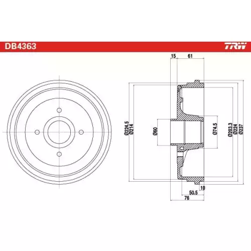 TRW Arka Fren Kampanası DB4363