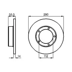 BOSCH Fren Diski Düz Ön 280Mm 0986478770