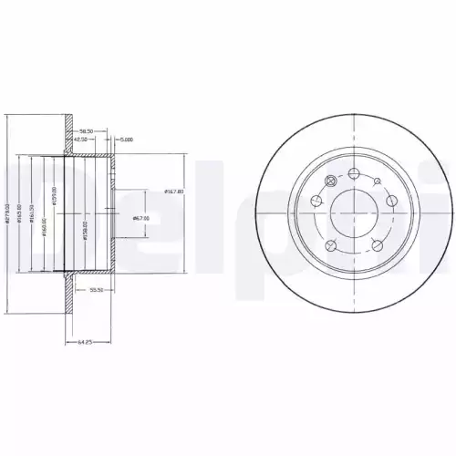 DELPHI Fren Diski Arka Takım BG2240