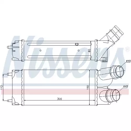 NISSENS Turbo İntercool Radyatörü 300x150x80 96584