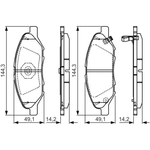 BOSCH Ön Fren Balatası Tk 0986TB3228