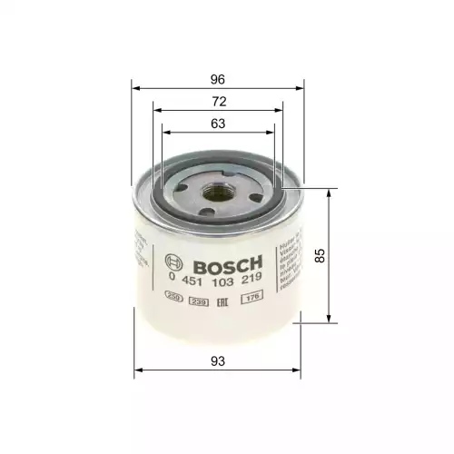 BOSCH Yağ Filtre 0451103219