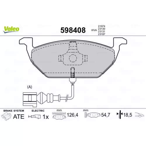 VALEO Ön Fren Balatası Tk Fişli 598408